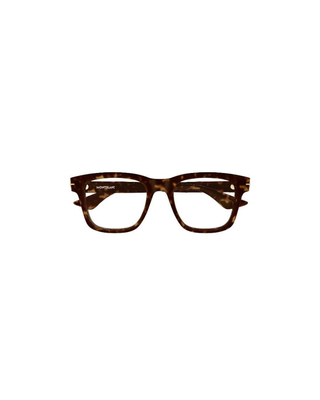 Montblanc White Eyewear Square Frame Glasses for men