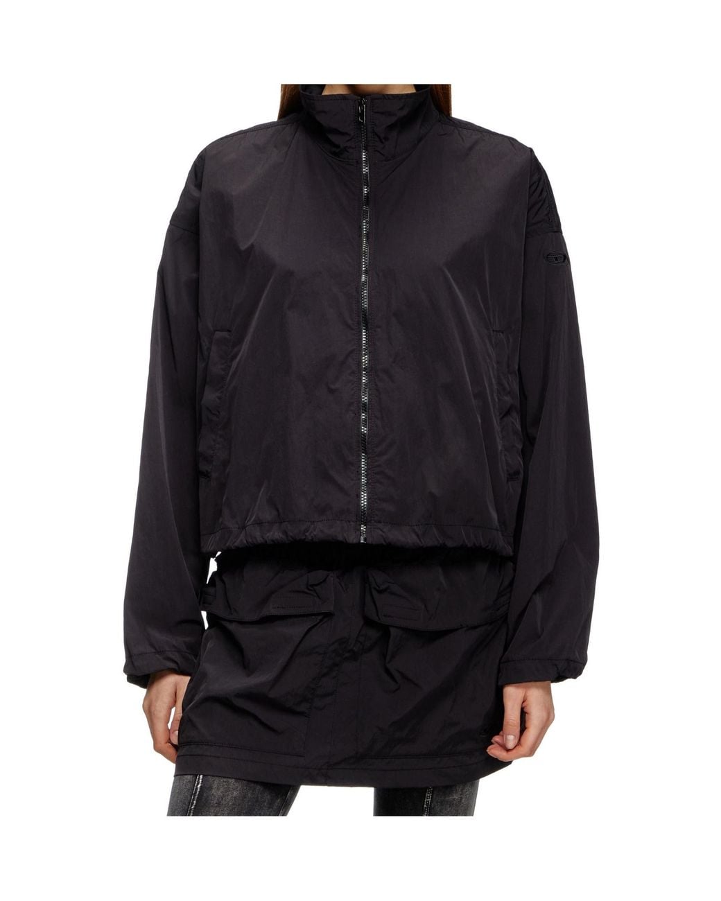DIESEL Blue G-Leam Zip-Up Bomber Jacket