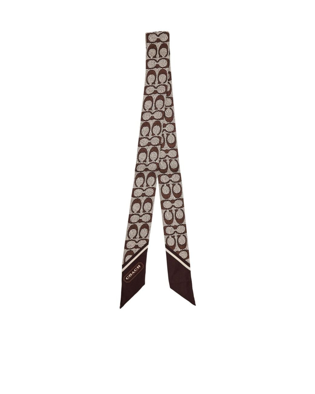 COACH Multicolor Classic Large-Floral Pattern, Narrow Silk Scarf