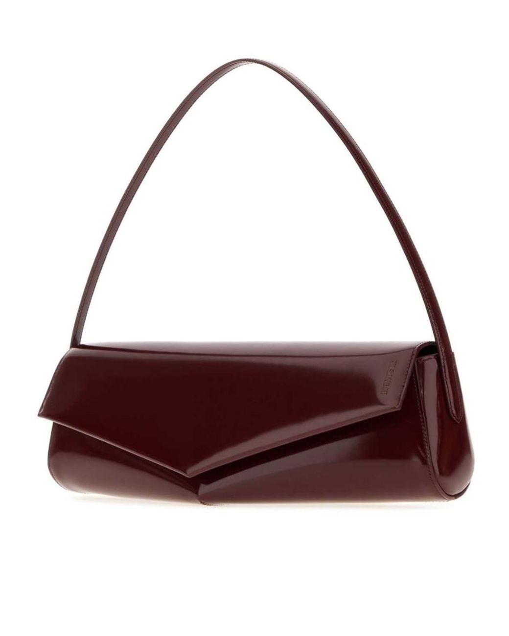 Jil Sander Purple Kante Flap Shoulder Bag