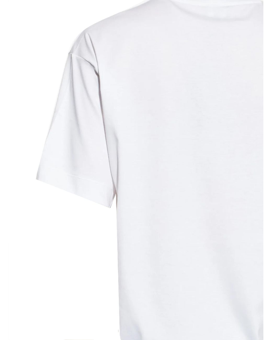 Giorgio Armani White Logo Printed Crewneck T-Shirt for men