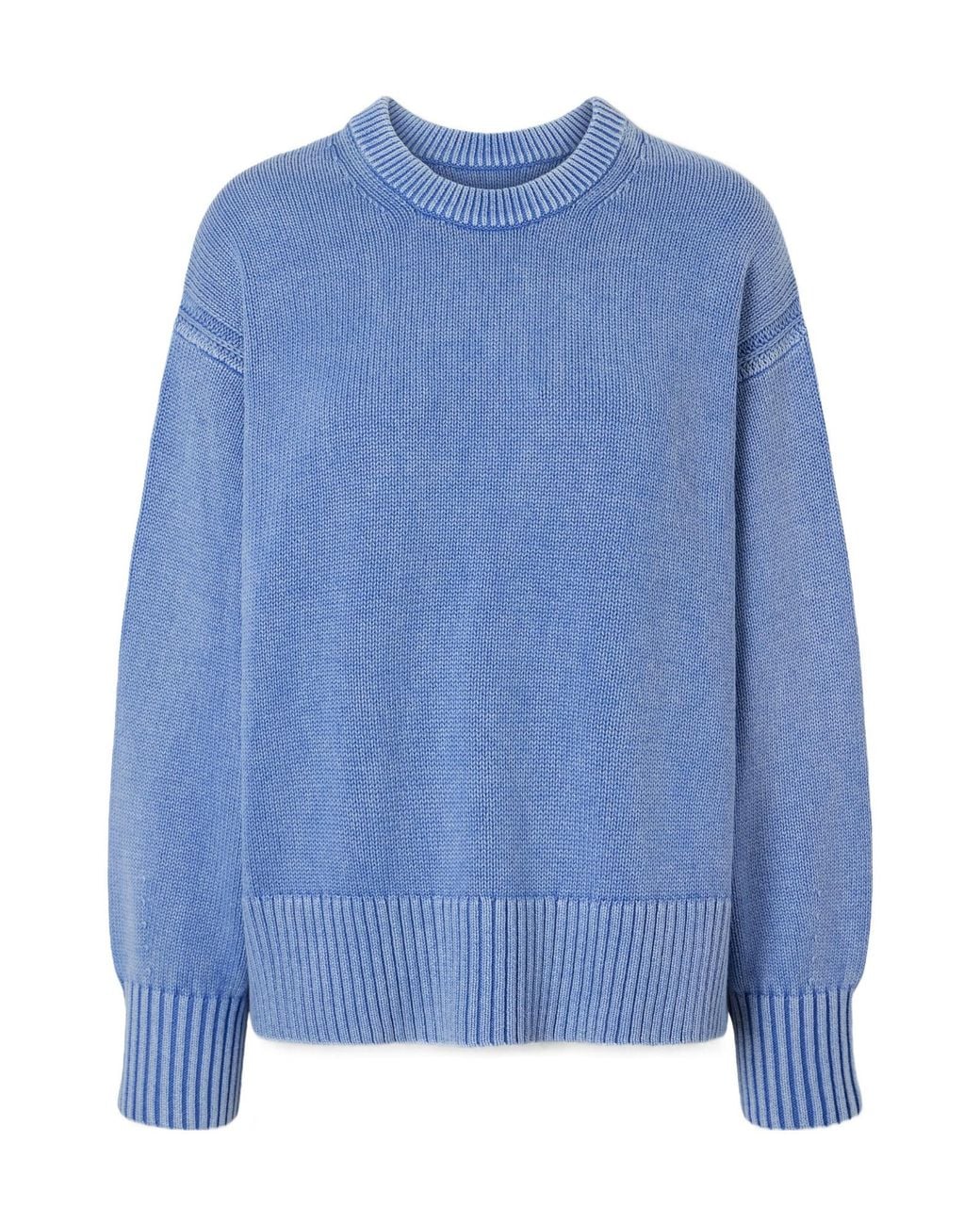 Guest In Residence Blue Sunwash Cozy Cotton And Cashmere-Blend Sweater