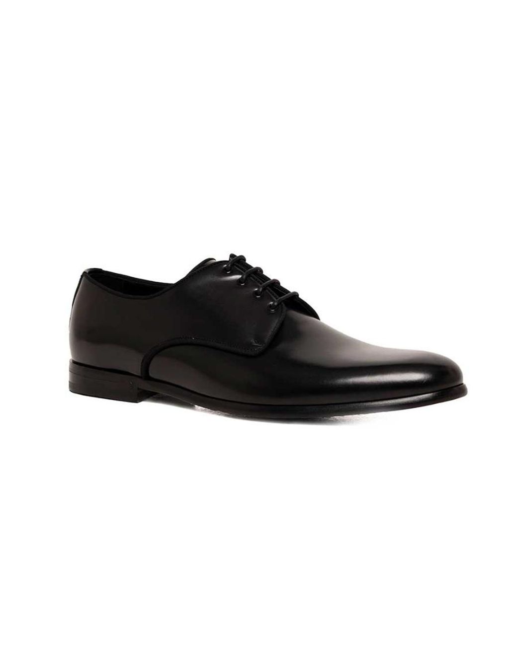 Dolce & Gabbana Black Raffaello Lace-Up Derby Shoes for men