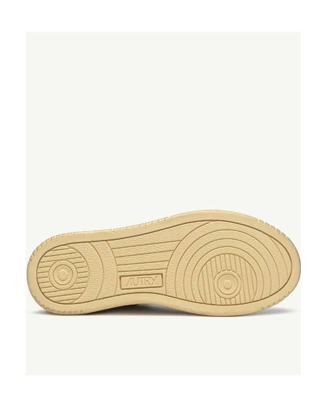 Autry White Logo-Patch Lace-Up Sneakers