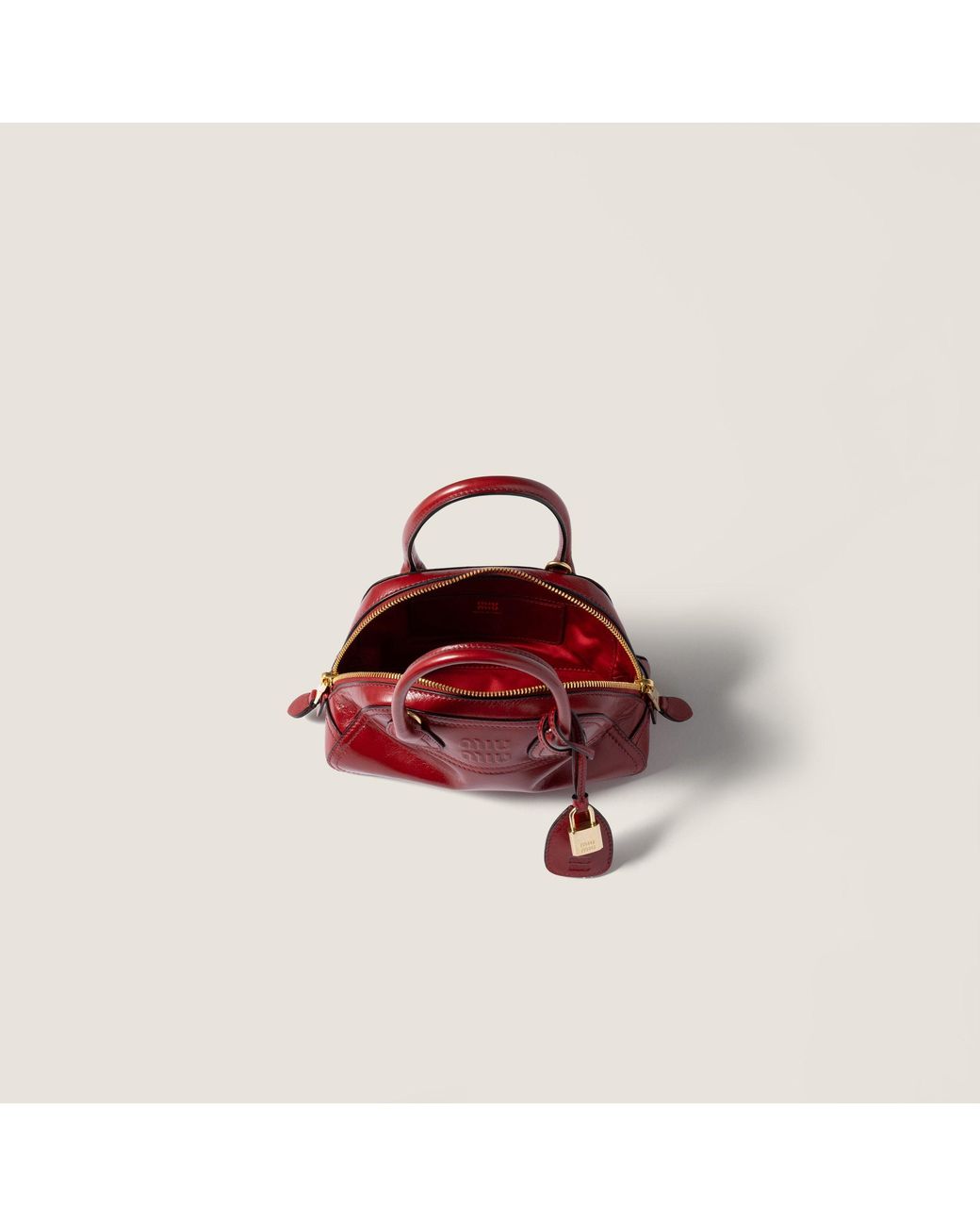 Miu Miu Red Vivant Shiny Leather Mini-Bag