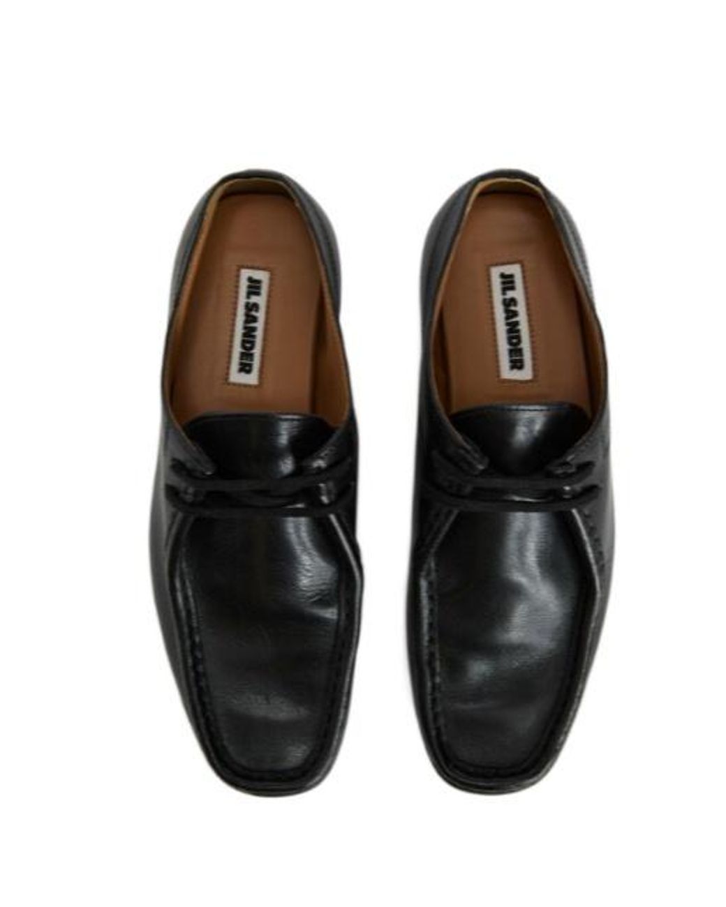 Jil Sander Black Moccasin Lace-Up Shoes