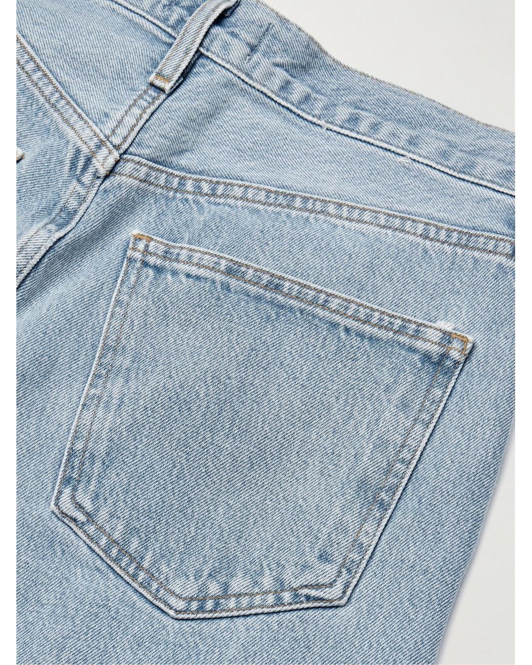 Agolde Blue High-Rise Wide-Leg Jeans