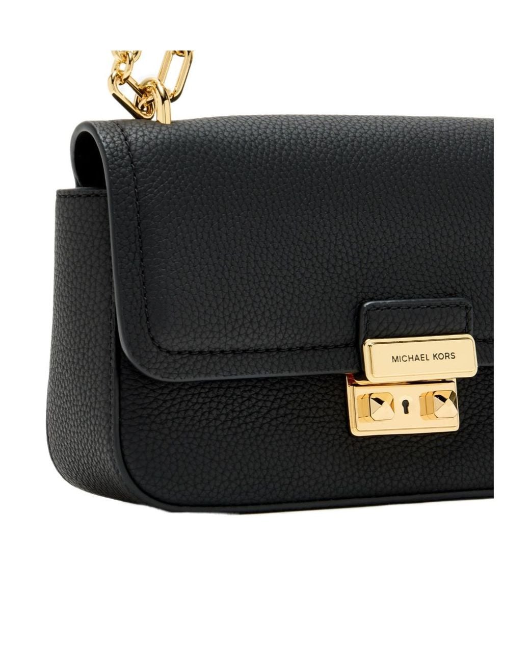 Michael Kors Black Small Tribeca Foldover Top Shoulder Bag