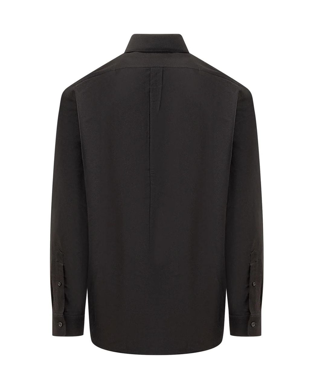 Givenchy Black 4G Embroidered Long-Sleeved Shirt for men