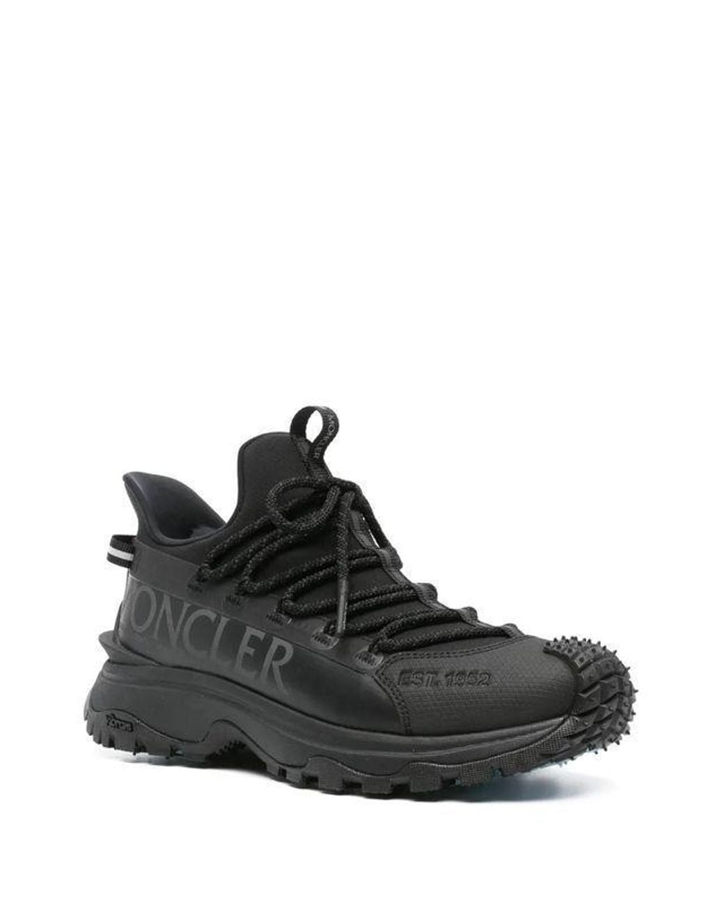 Moncler Black Trailgrip Lite2 Logo-Lettering Sneakers