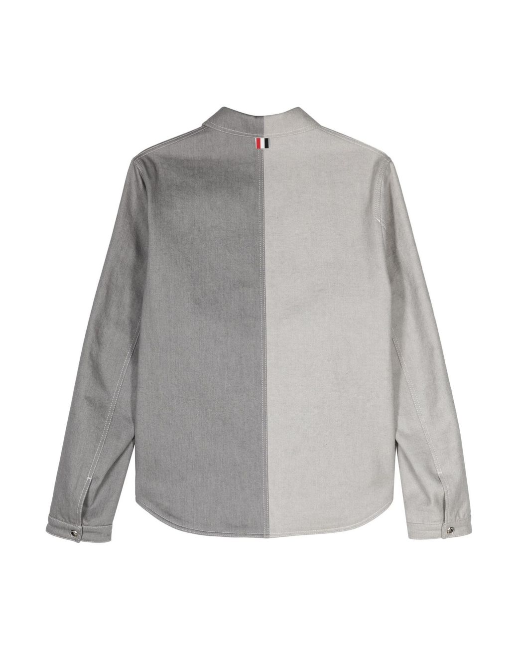 Thom Browne Gray Utility Denim Curved Hem Jacket for men