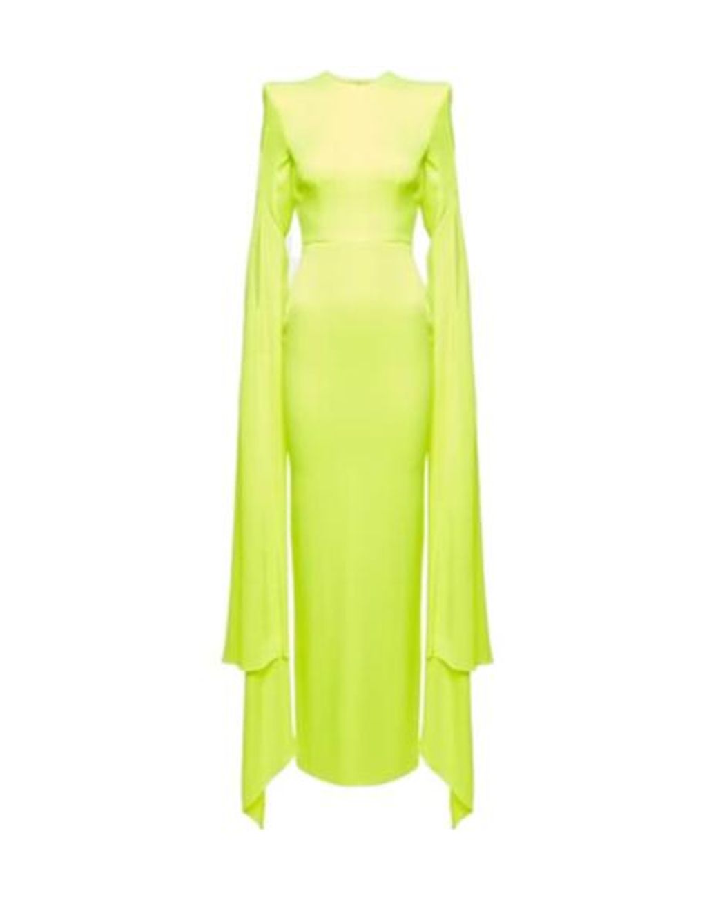 Alex Perry Yellow Bennett Satin Gown