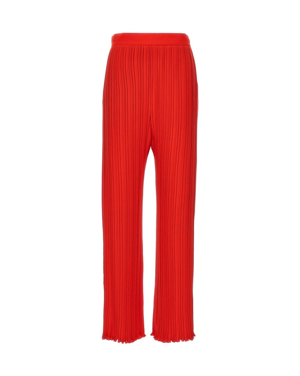 Lanvin Red Pleated Pants
