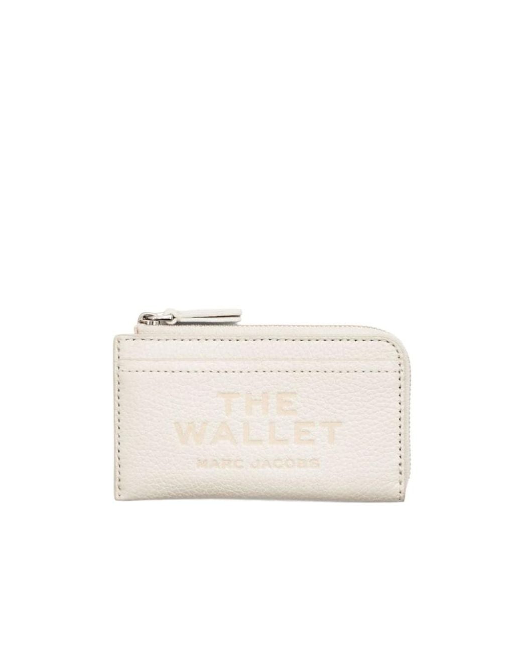 Marc Jacobs White マーク ジェイコブス レザー トップ ジップ ウォレット