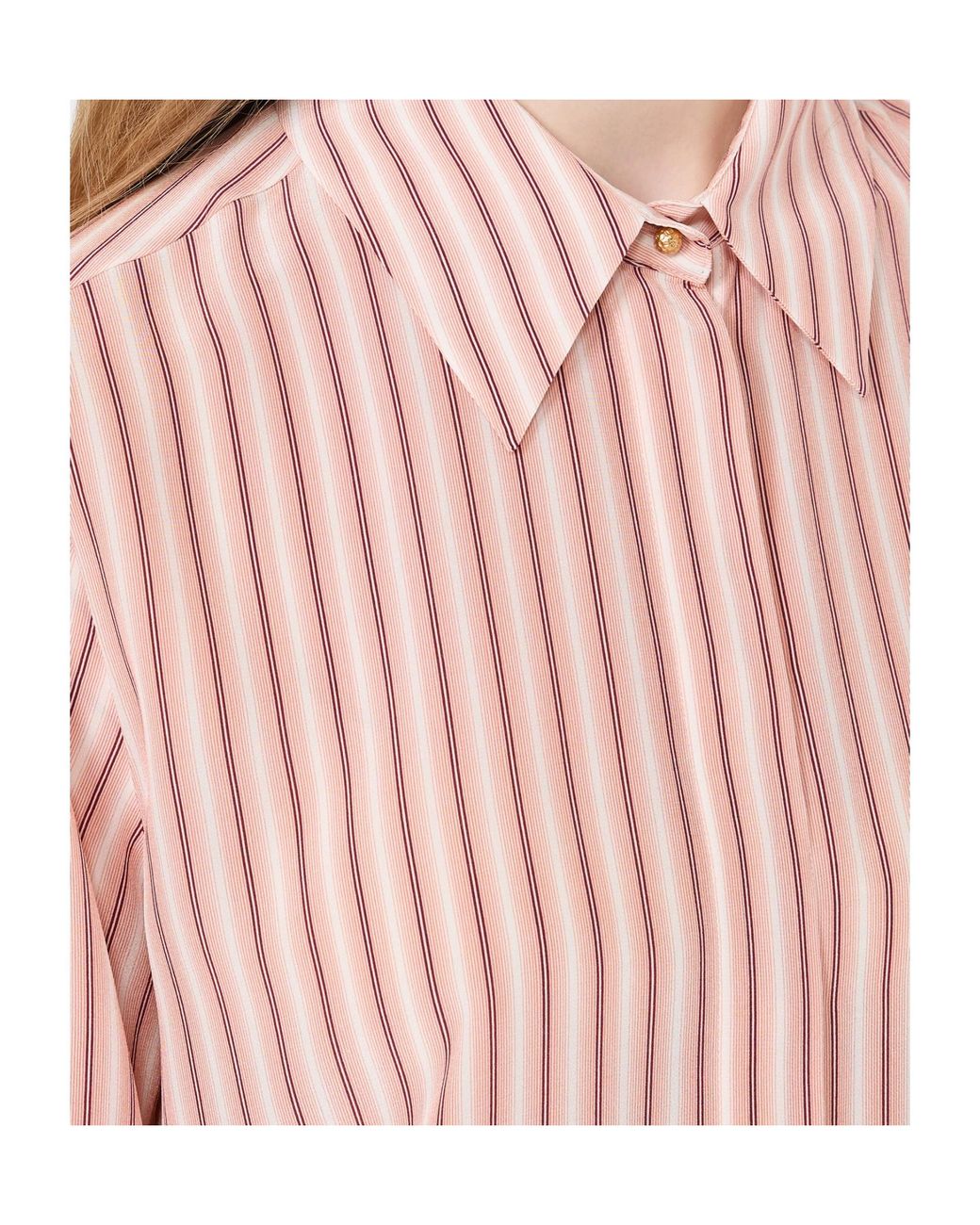 Max Mara Pink Studio Striped Button-Up Shirt