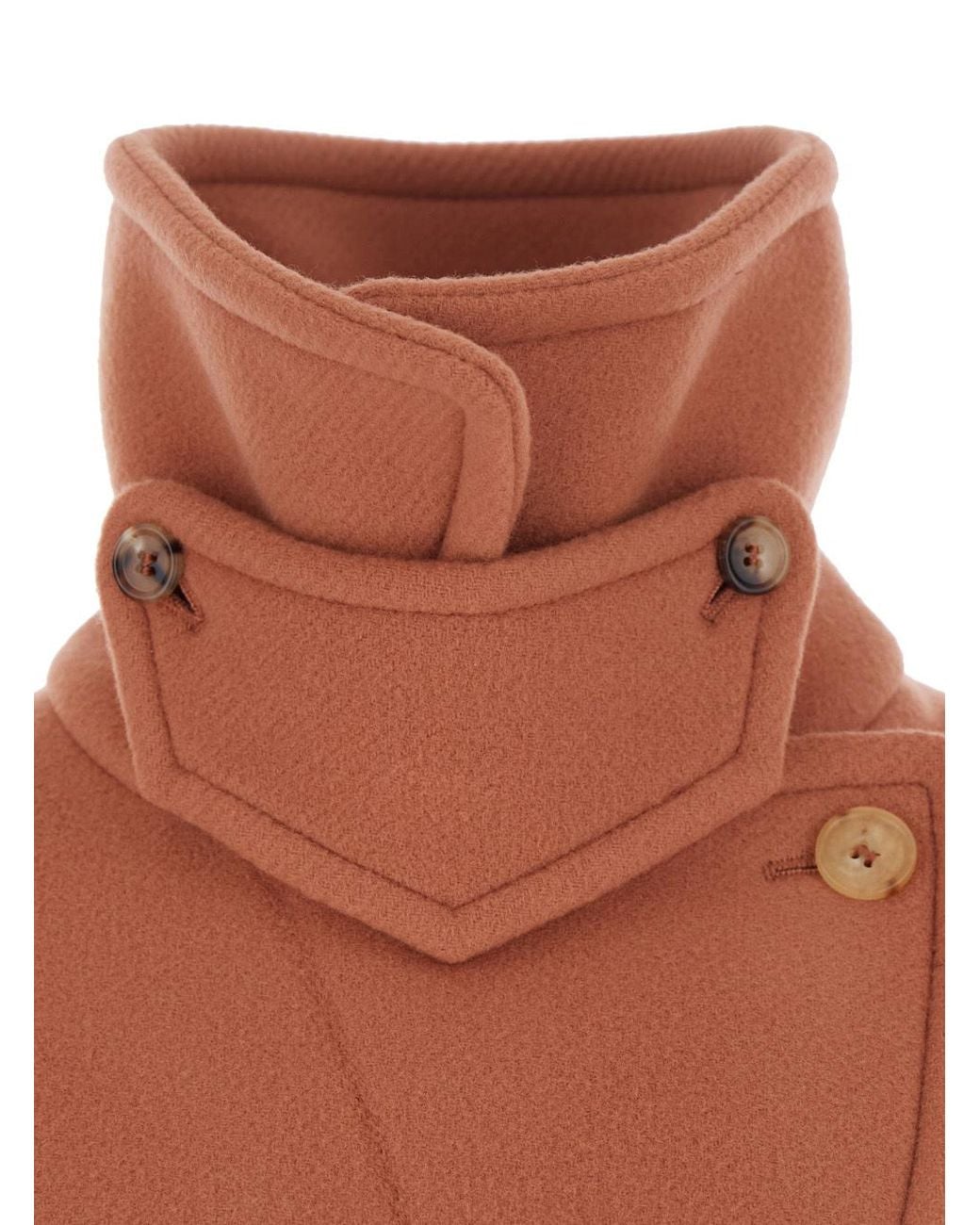 Chloé Orange Chloé Double-Breasted Oversized Coat