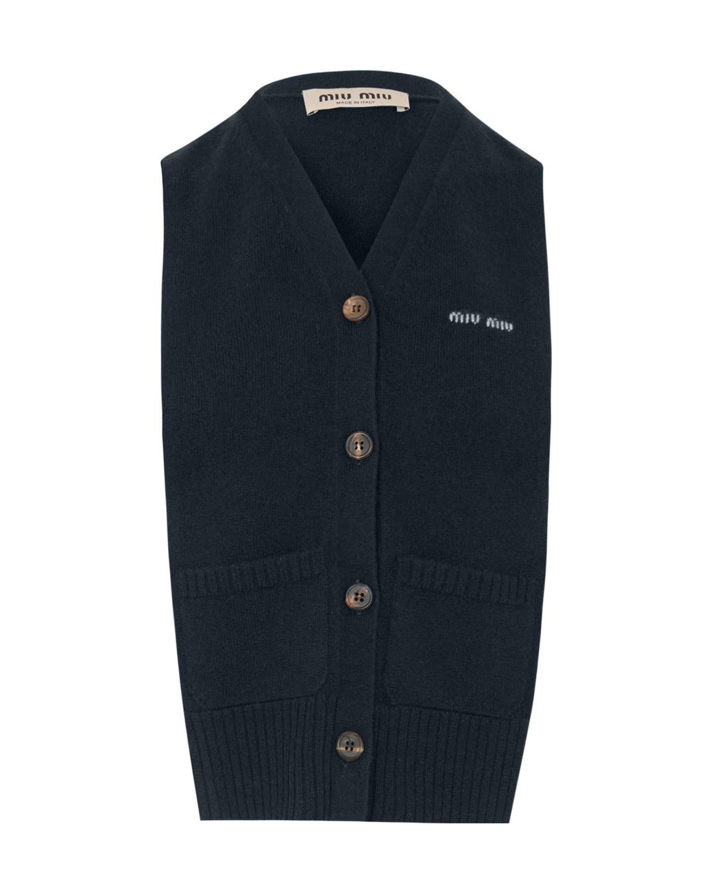Miu Miu Blue Knitted Sweater Vest