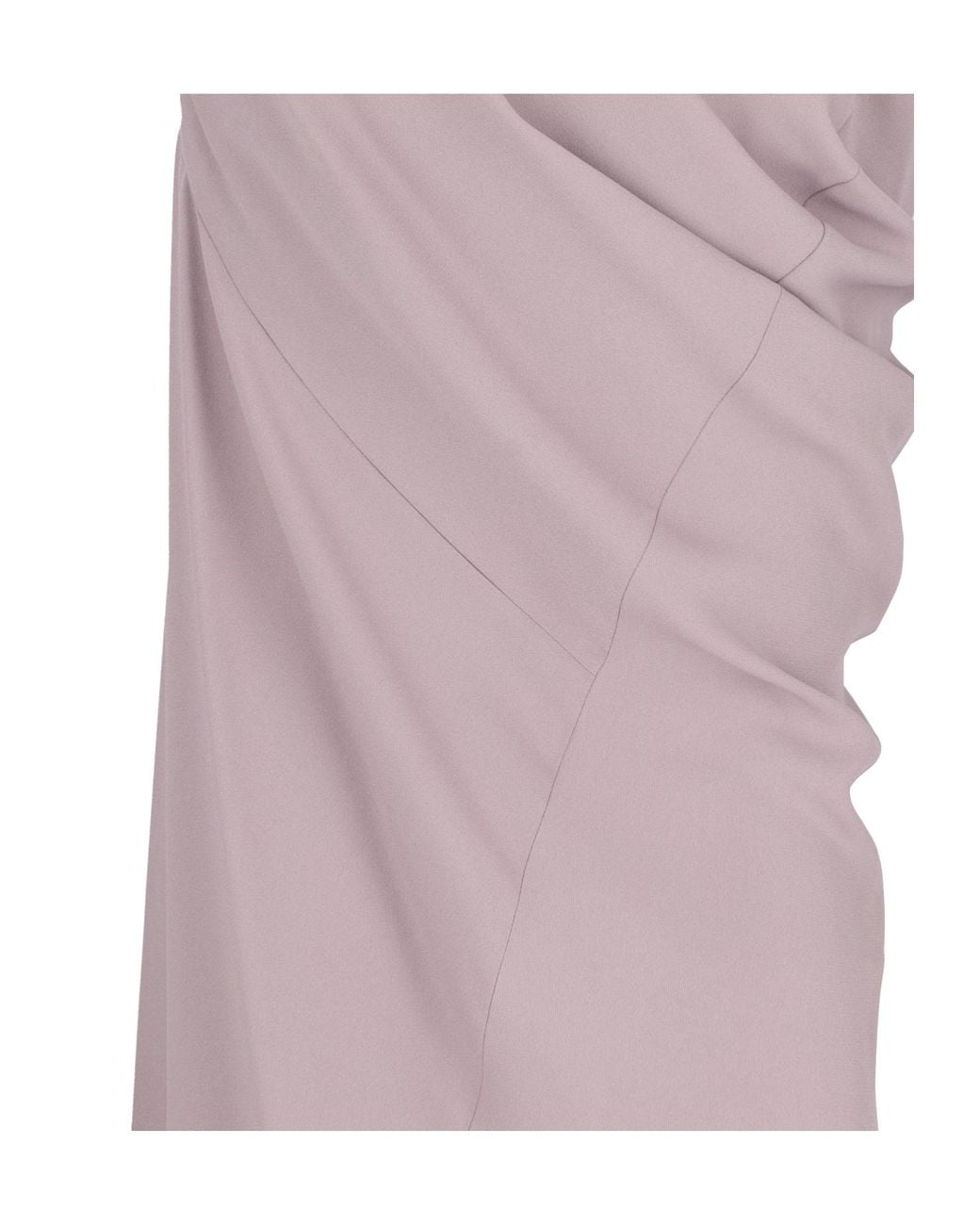 Dries Van Noten Purple Ruched High-Low Waist Skirt
