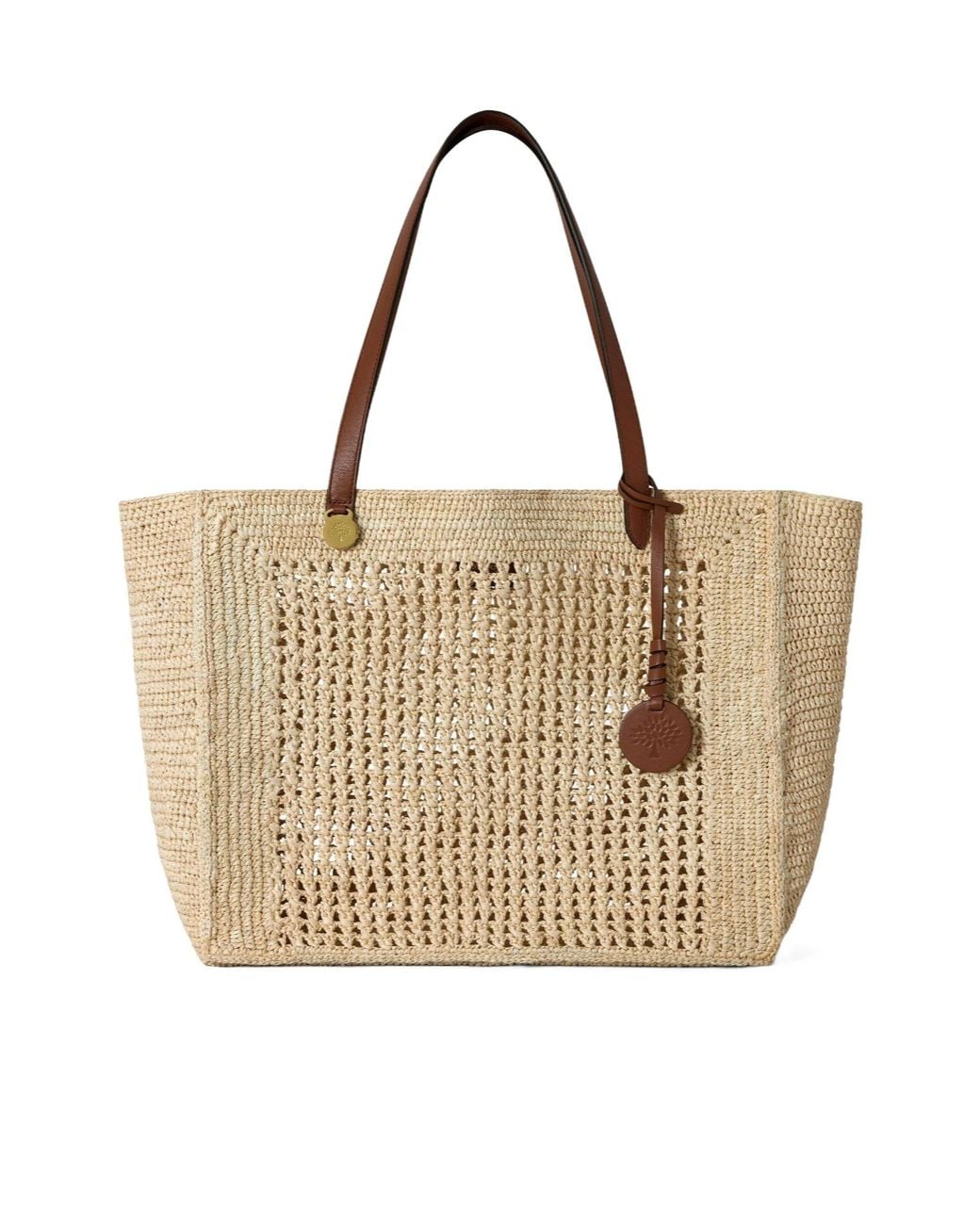 Mulberry Natural Crochet Tote Raffia