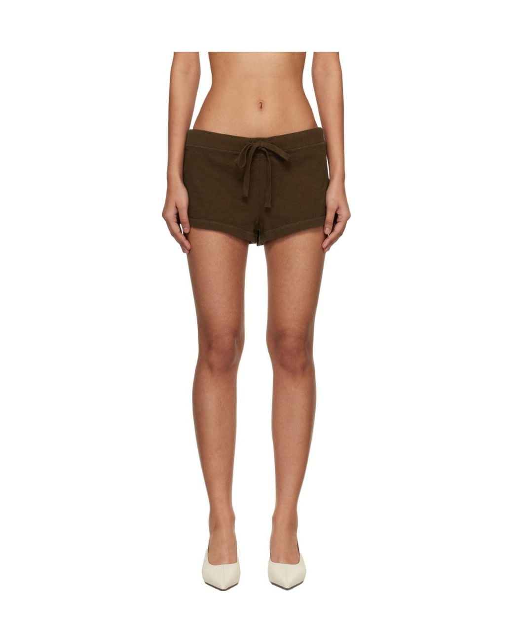 Entire studios Brown Lightweight Micro Shorts