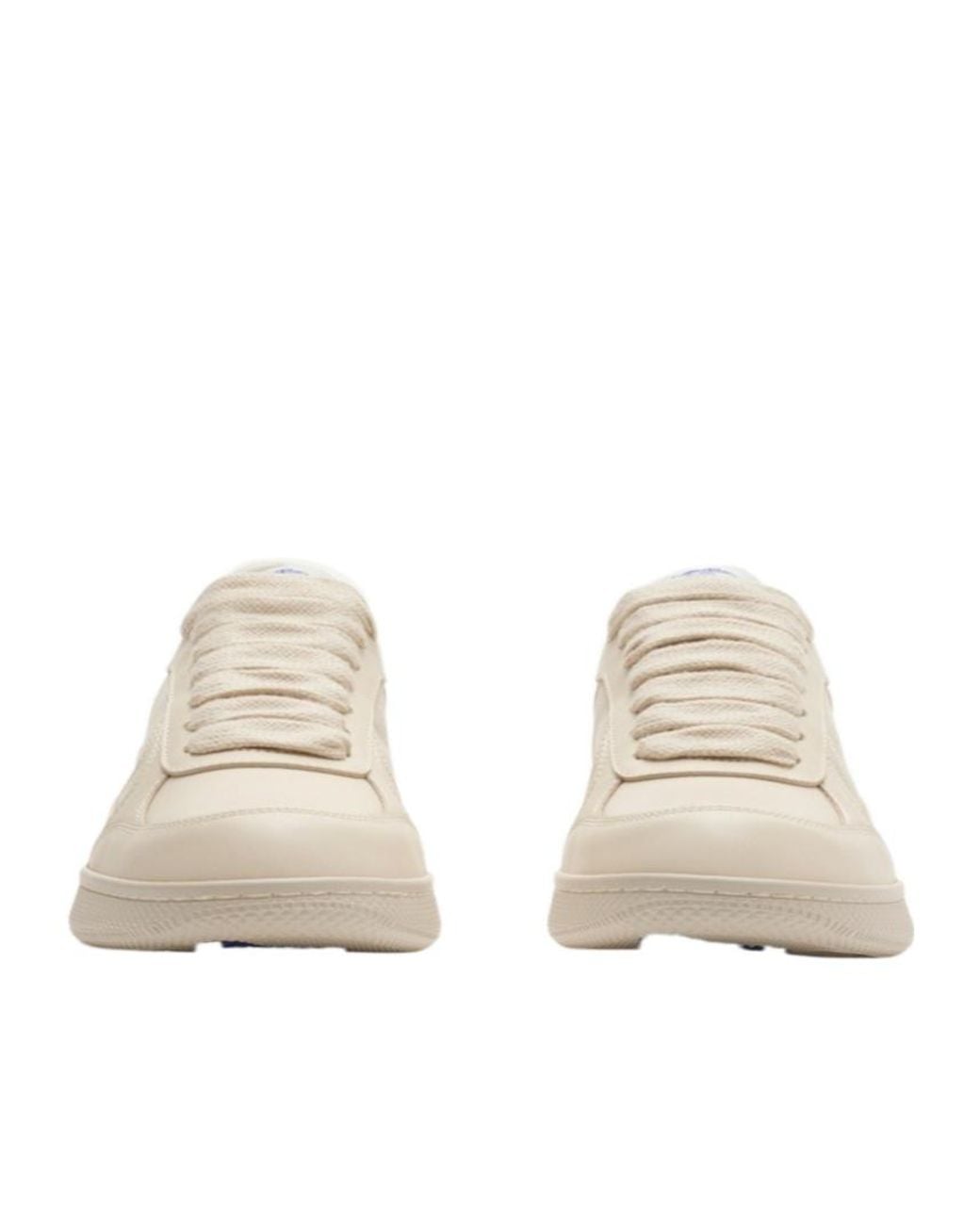 Burberry Natural Checked Lace-Up Sneakers