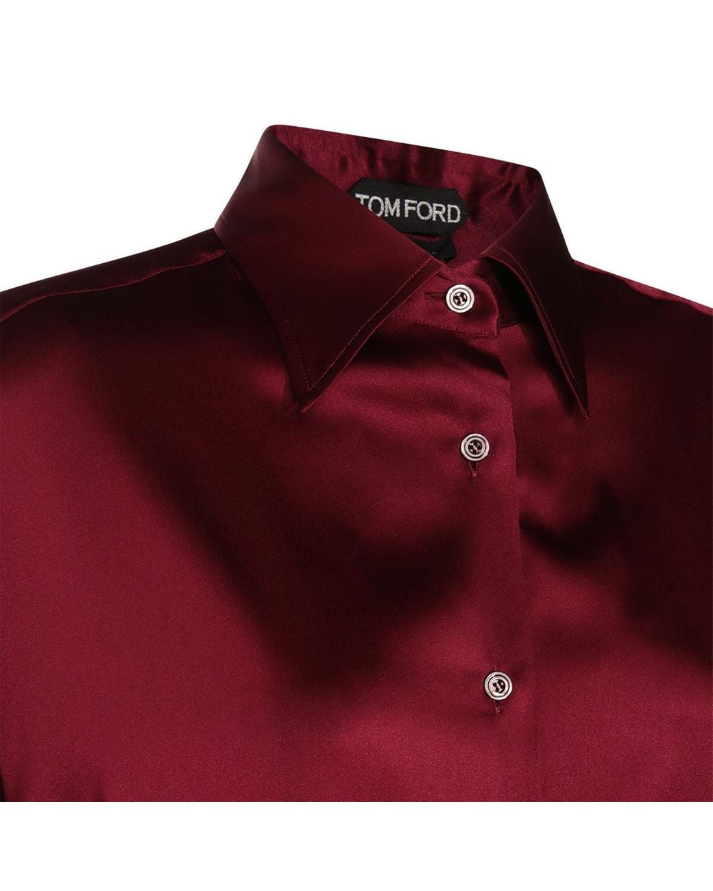 Tom Ford Brown Satin Relaxed Fit Shirt