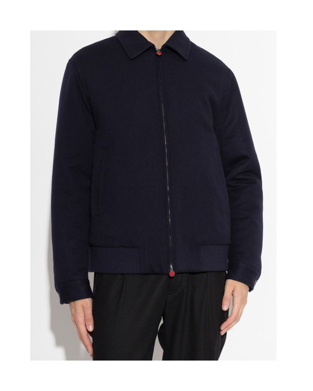 Kiton Blue Long-Sleeve Casual Jacket for men
