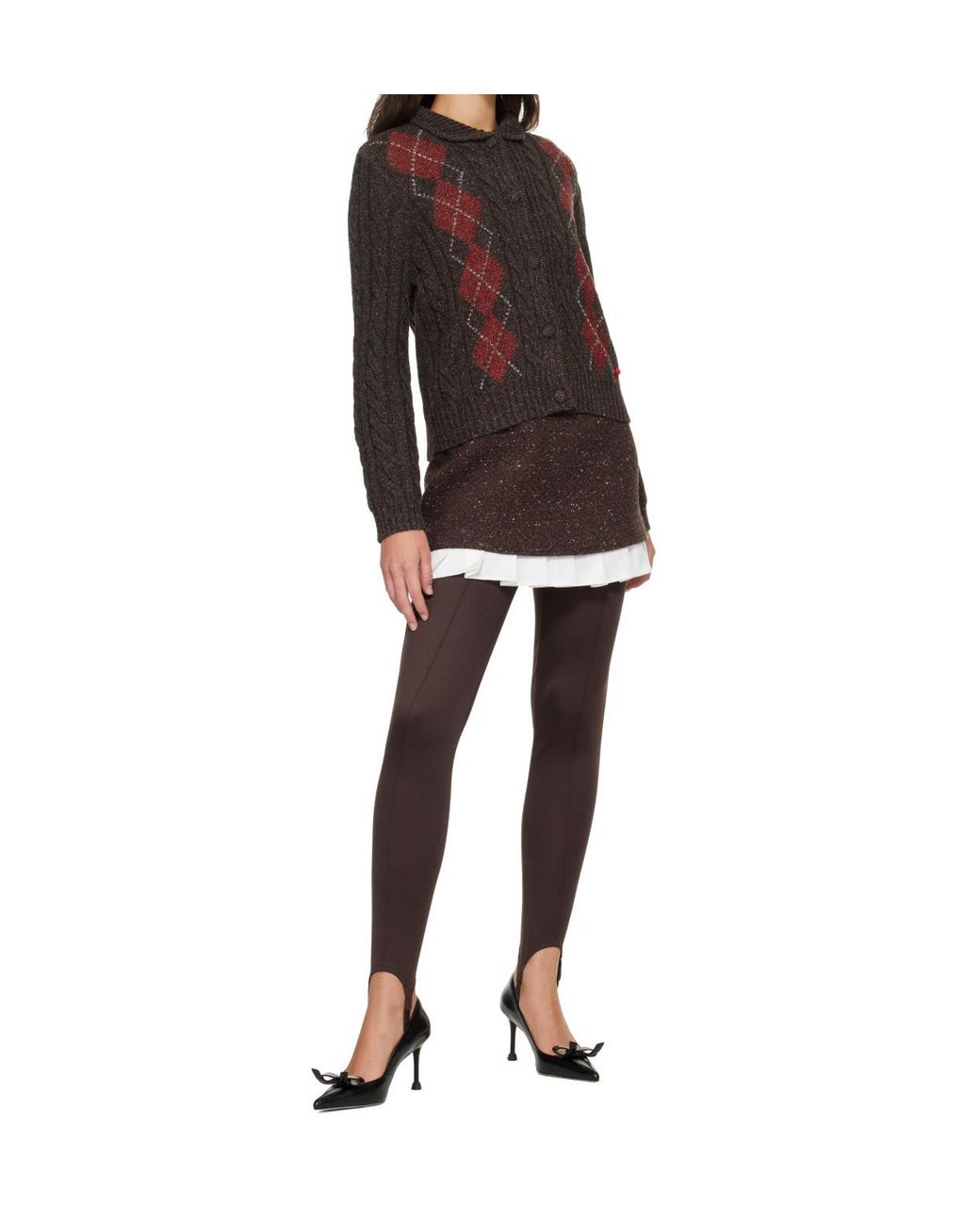 ShuShu/Tong Brown Cable-Knit Cardigan
