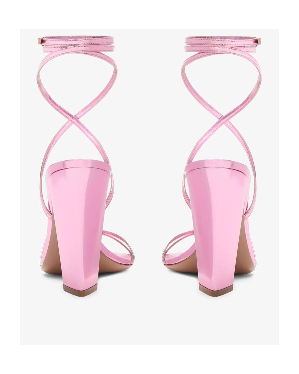 Paris Texas Pink Diana Crossover Strap Heeled Sandals