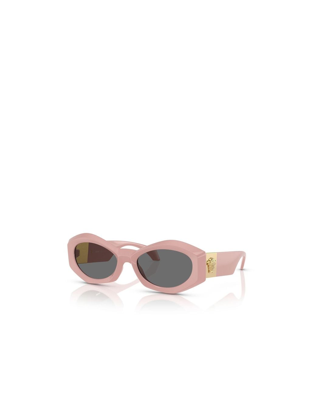 Versace White Eyewear Irregular-Frame Sunglasses