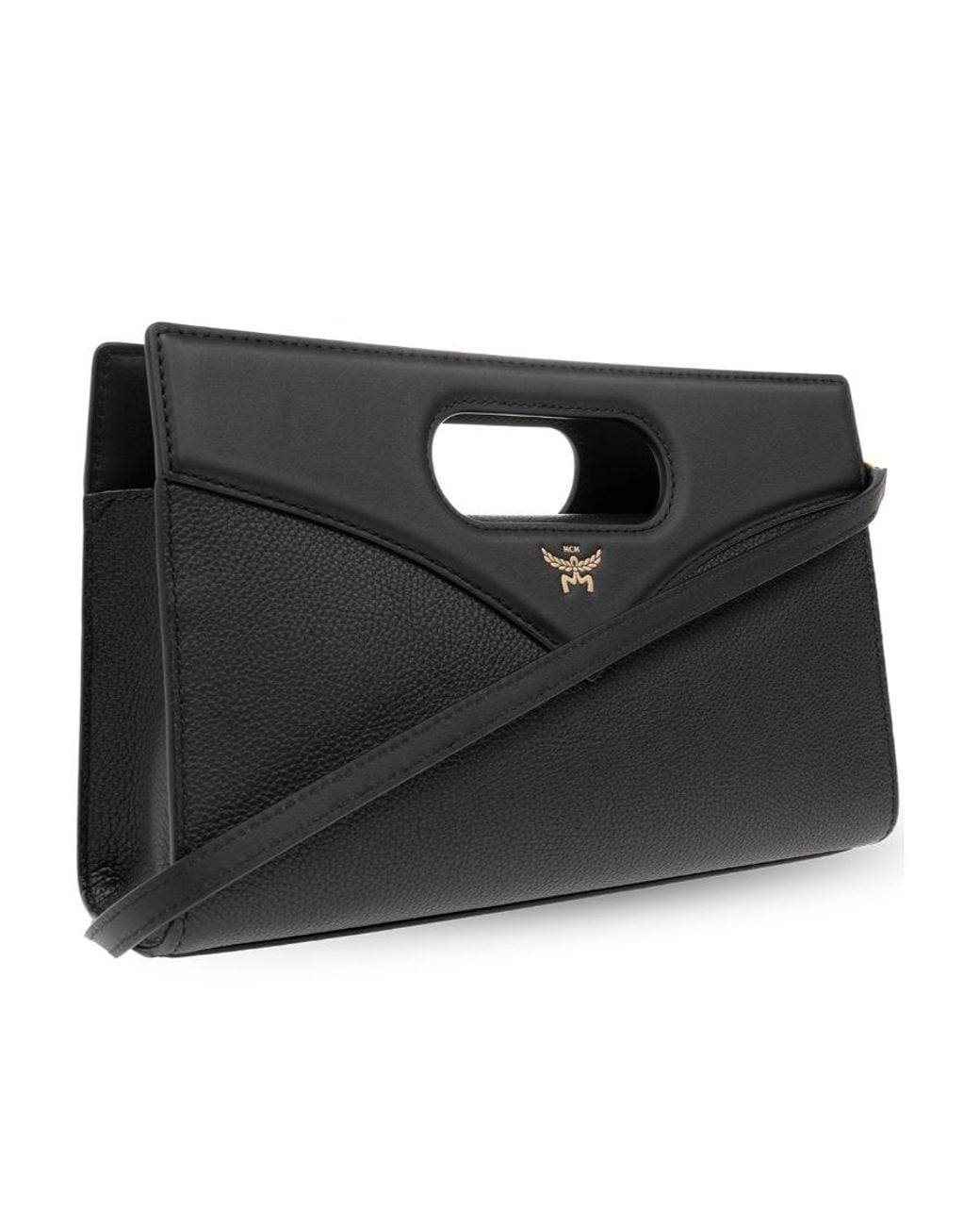 MCM Black Logo Shoulder Bag