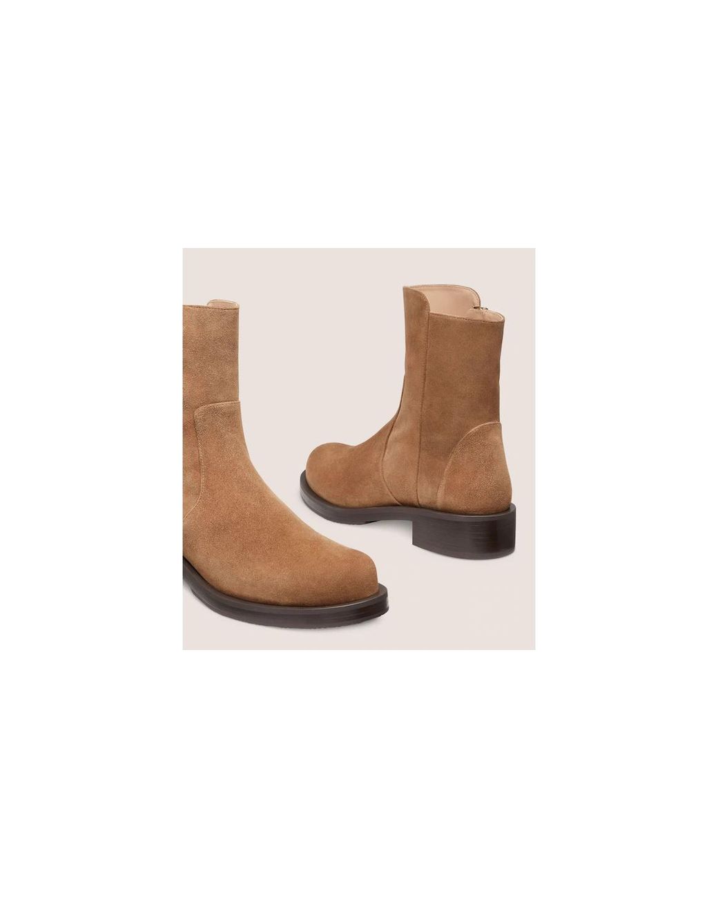 Stuart Weitzman Brown Zipper Boots