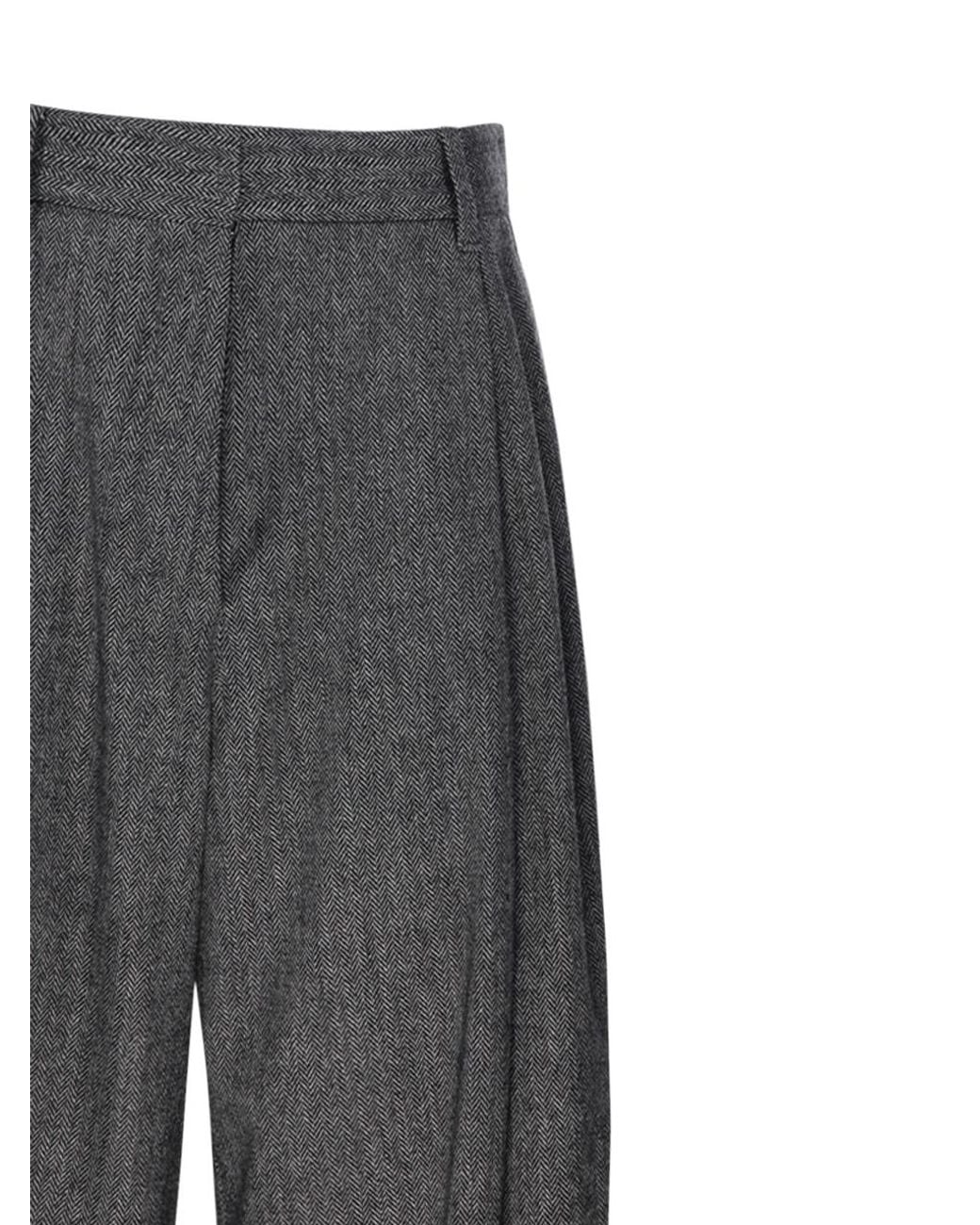 Max Mara Gray 'S Bello Pleat Detailed Tapered Pants