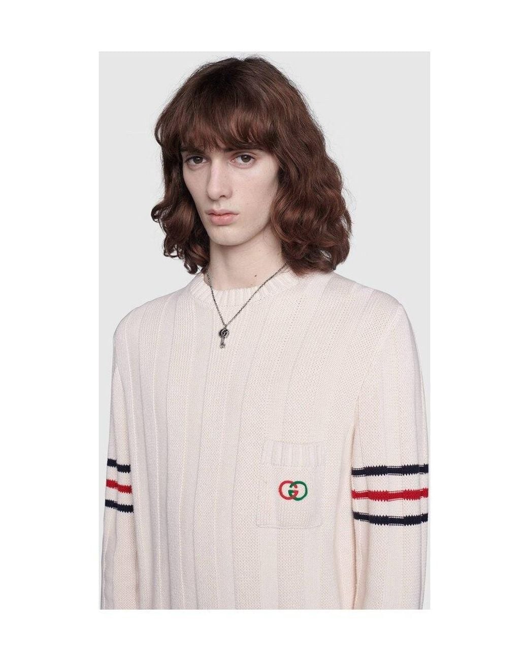 Gucci Metallic Gg Marmont Key Pendant Necklace for men