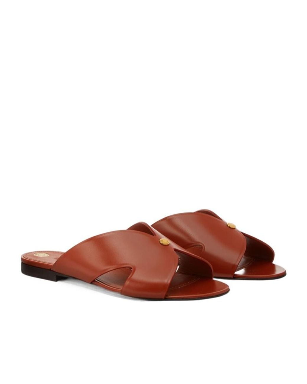 Loro Piana Brown Vera Cross-Over Strap Sandals
