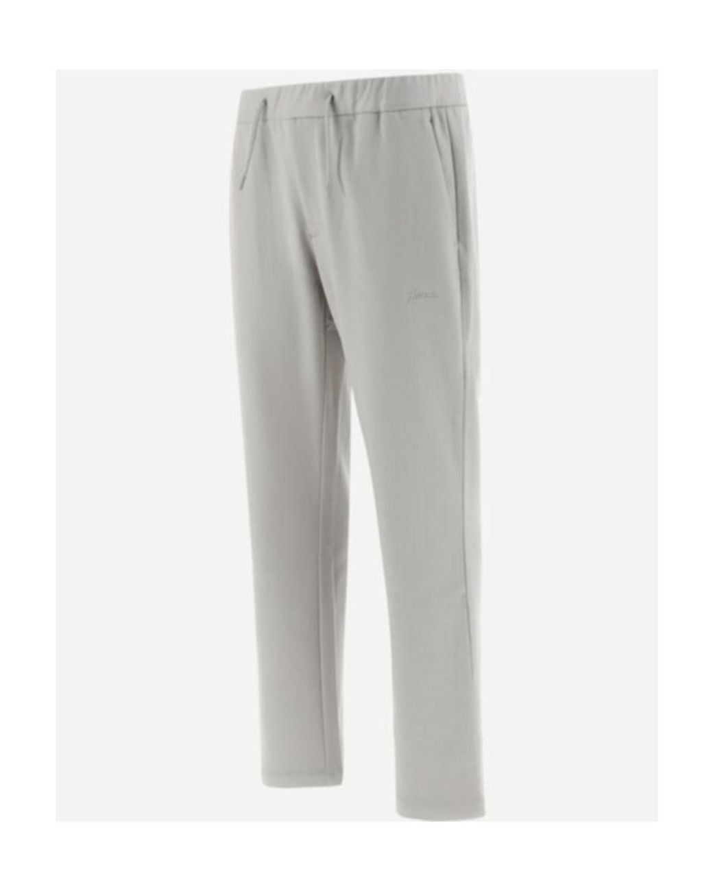 Herno Gray Drawstring Straight-Leg Trousers for men