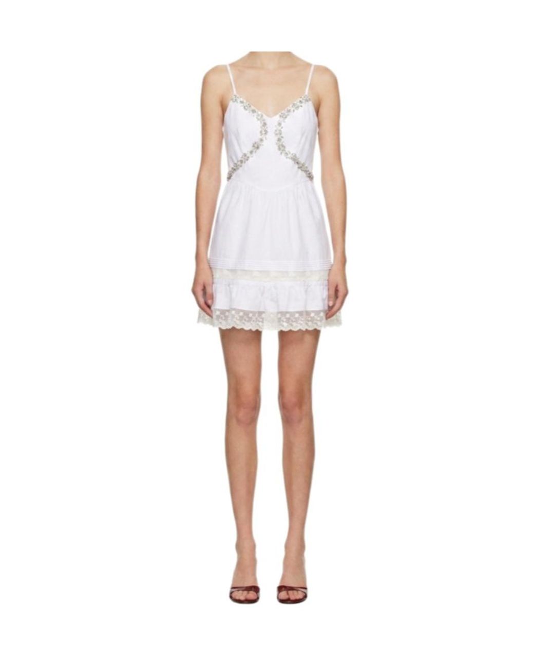Marissa Chiara White Diamond Strap Dress