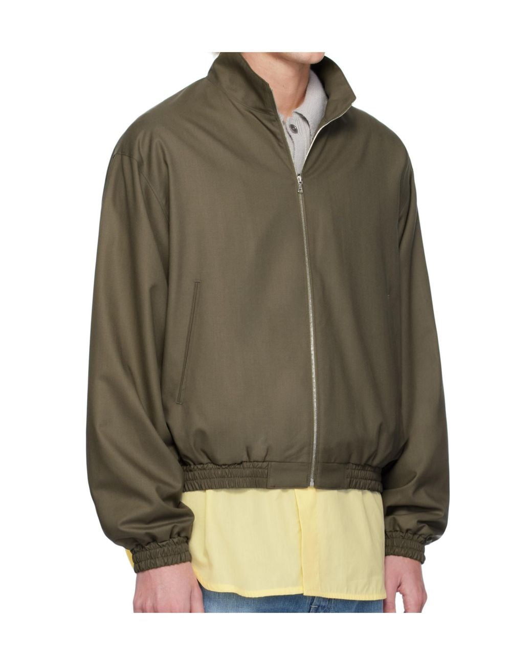 Auralee Green Wool Jacket for men