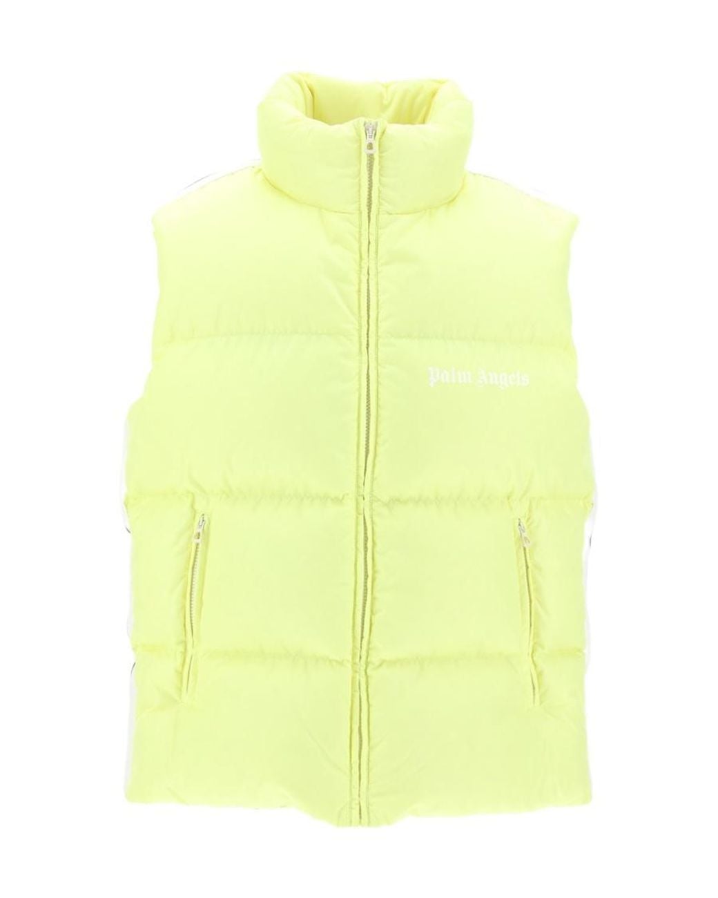 Palm Angels Yellow Zip-Fastening Padded Jacket for men