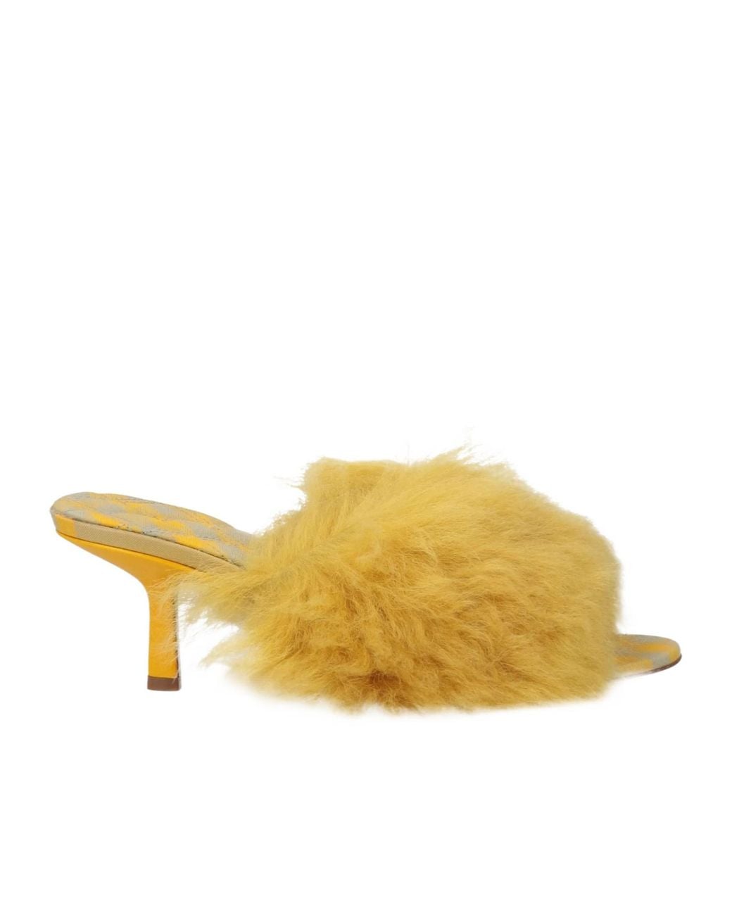 Burberry Yellow Minimalist Leather High Heels