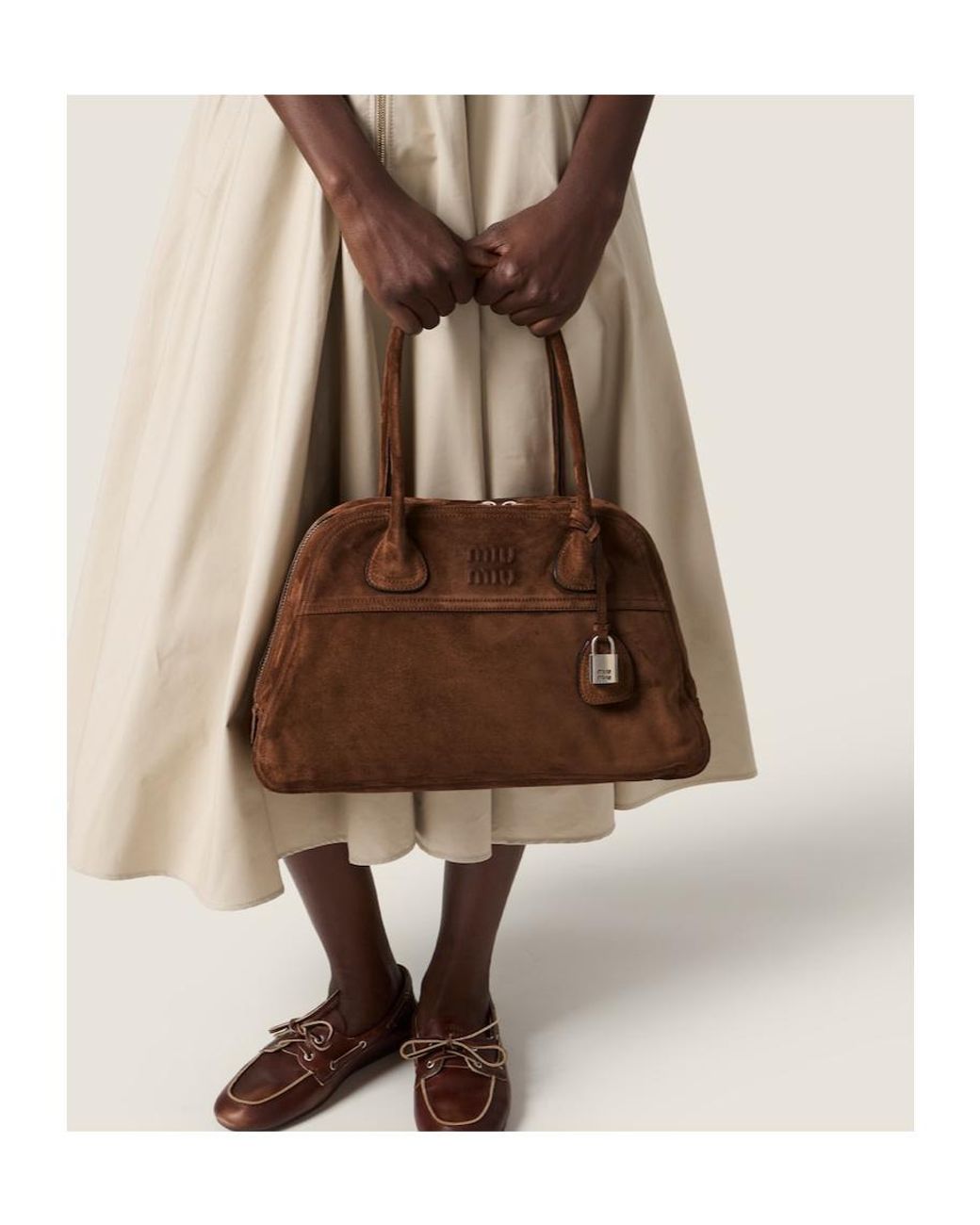 Miu Miu Brown Vivant Suede Bag