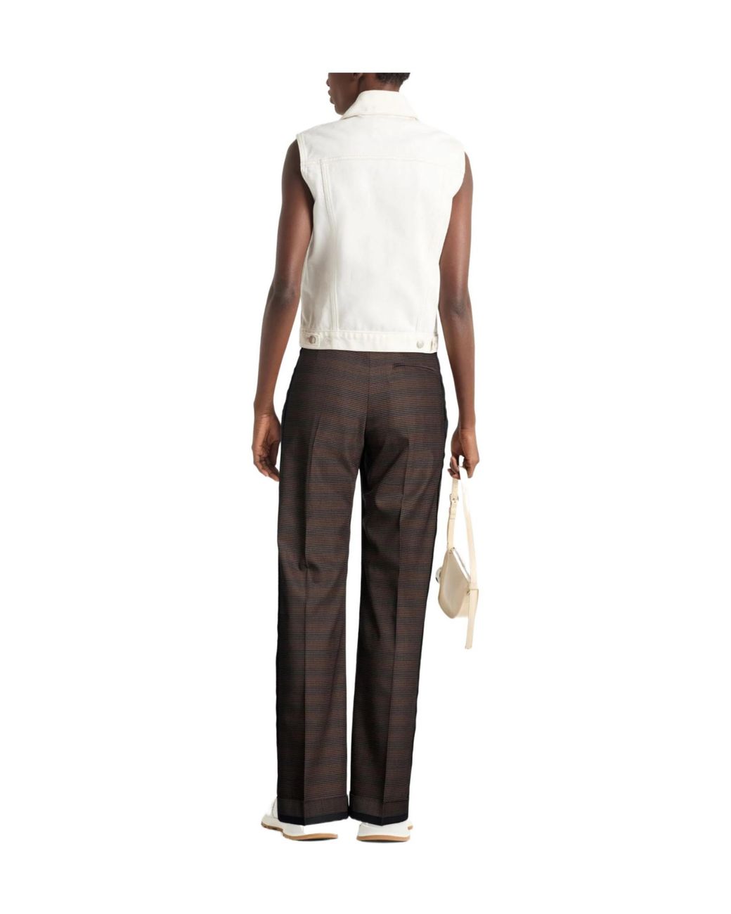 MM6 by Maison Margiela Brown Solid Color Casual Trousers
