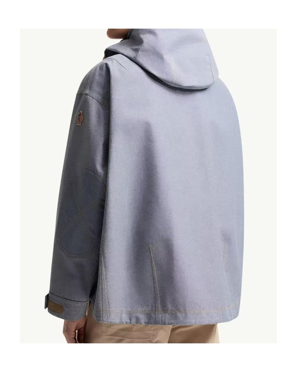 Moncler Blue Grenoble Beziers Chambray Field Jacket