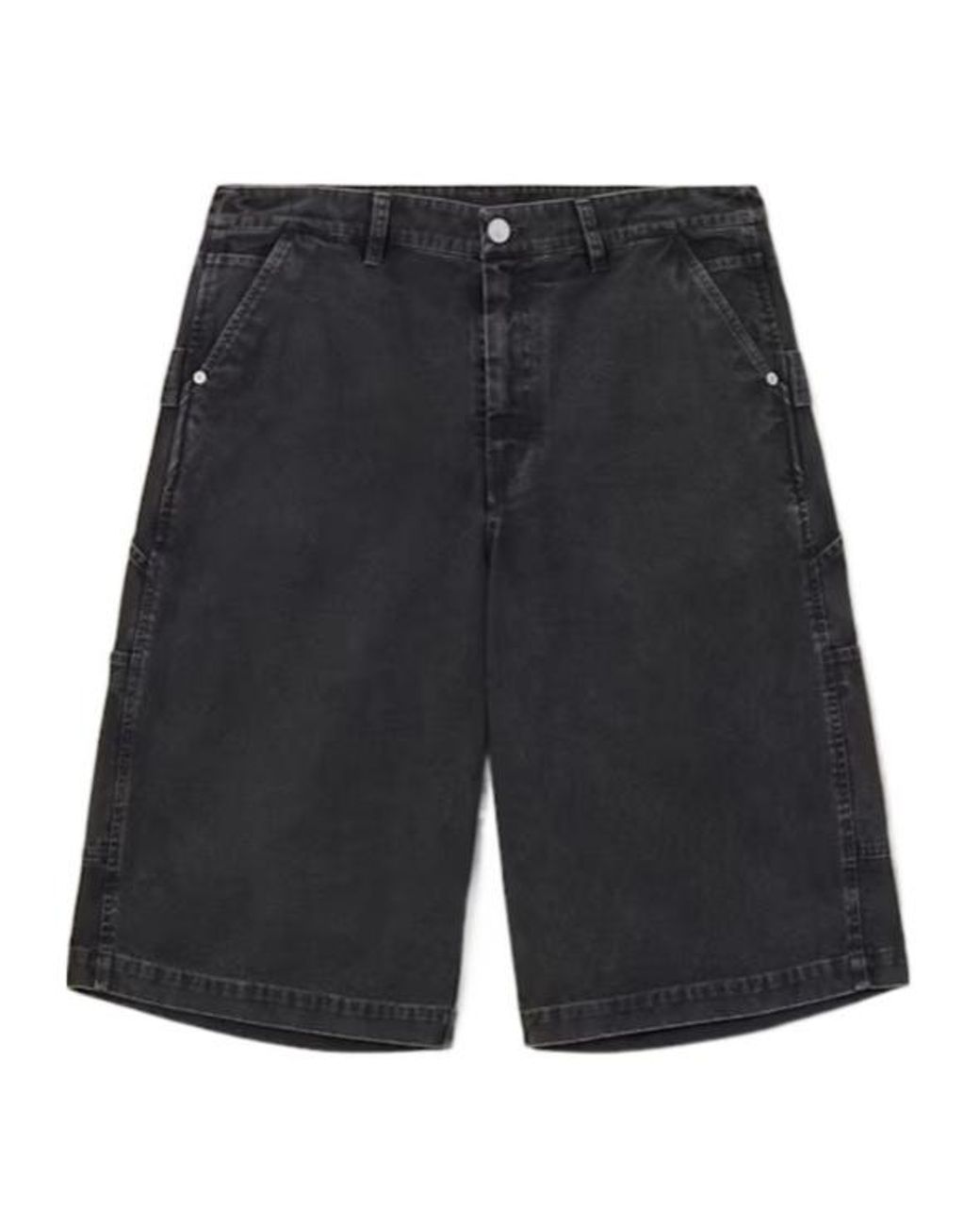 AllSaints Black Jackson Relaxed Fit Cotton Shorts for men