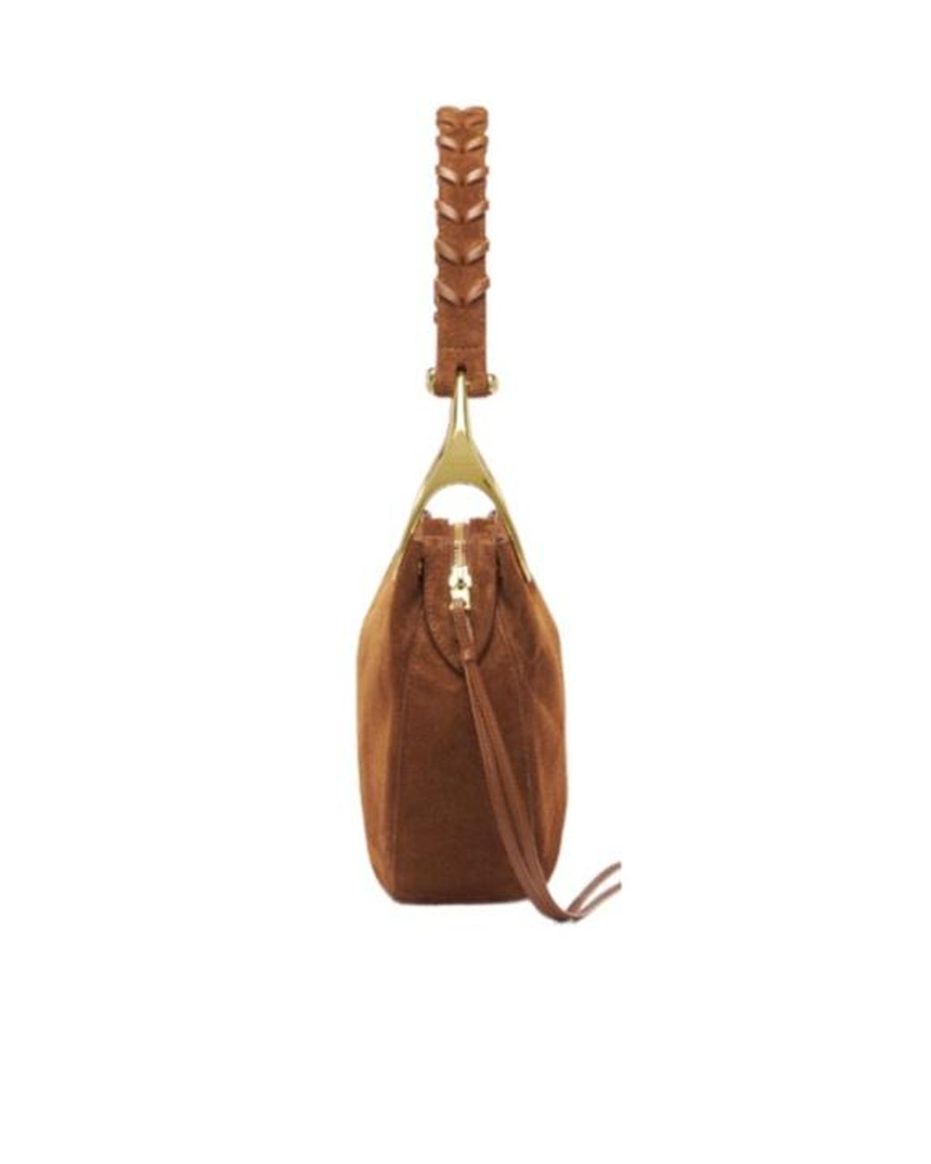 McQueen Brown Wishbone Shoulder Bag