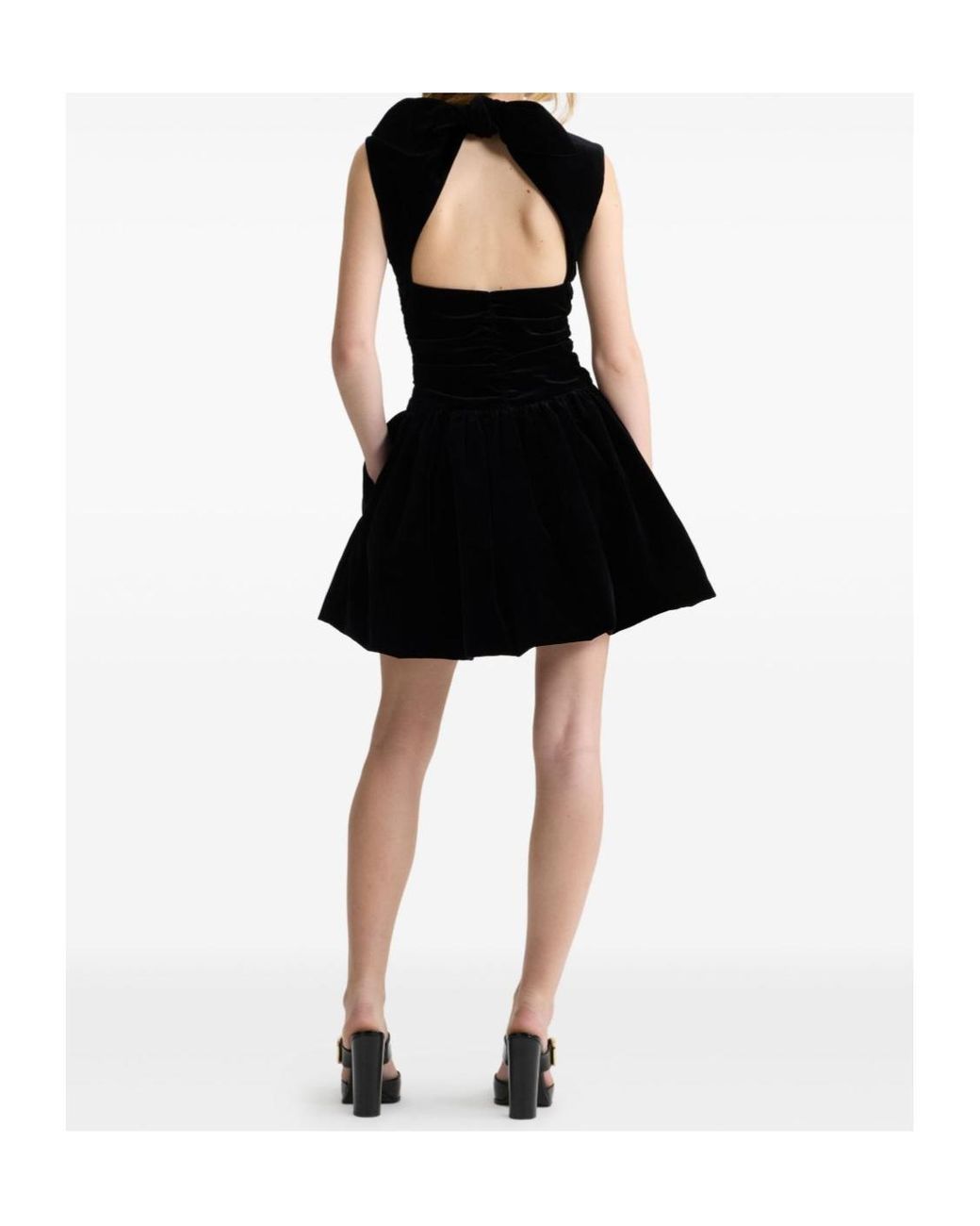 Patou Black Velvet Minidress