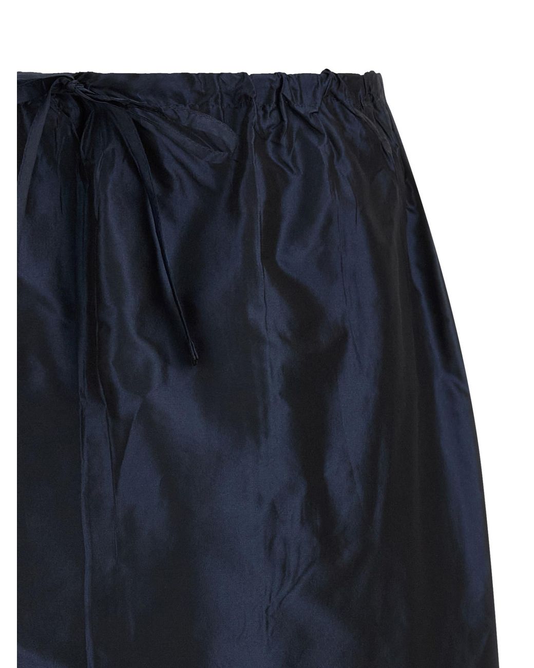 Prada Blue Taffeta Midi-Skirt