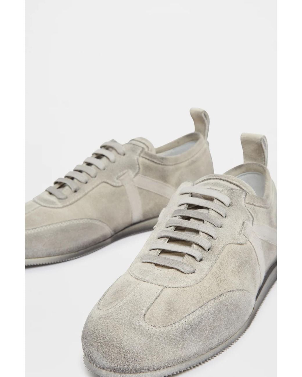 Ann Demeulemeester Gray Siru Low-Top Boxing Sneakers