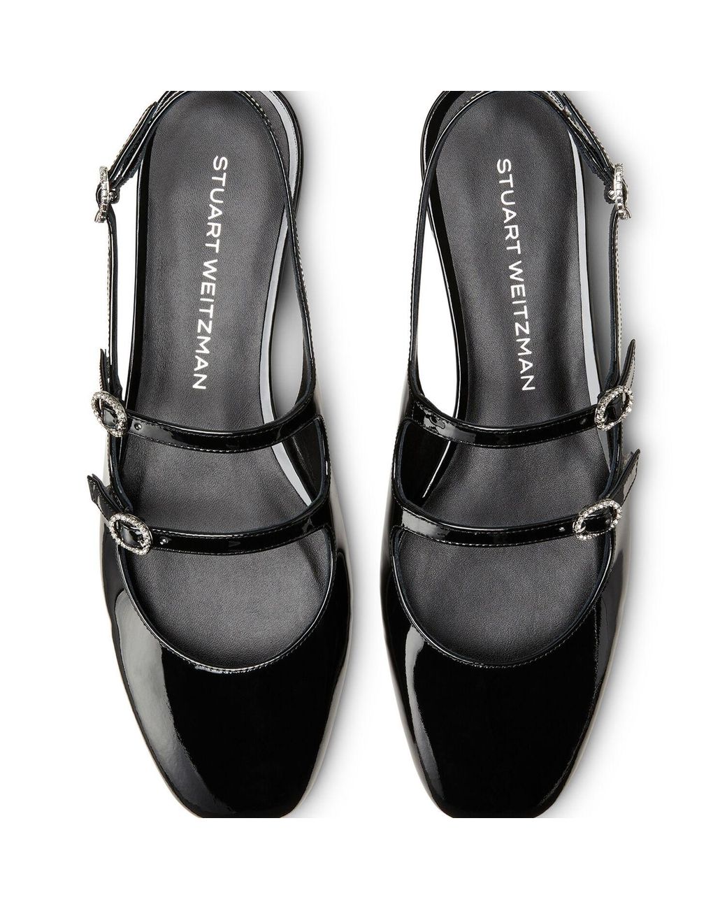 Stuart Weitzman Black Benni Mj Slingback Ballerina Shoes