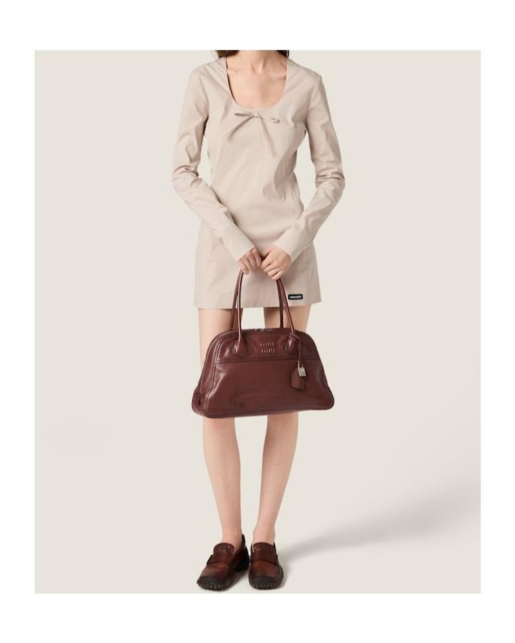 Miu Miu Brown Vivant Leather Bag